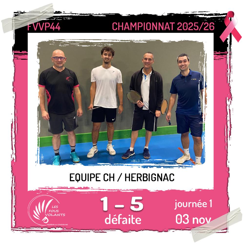 Rencontre J1 de la CH : Vigneux contre Herbignac (défaite)